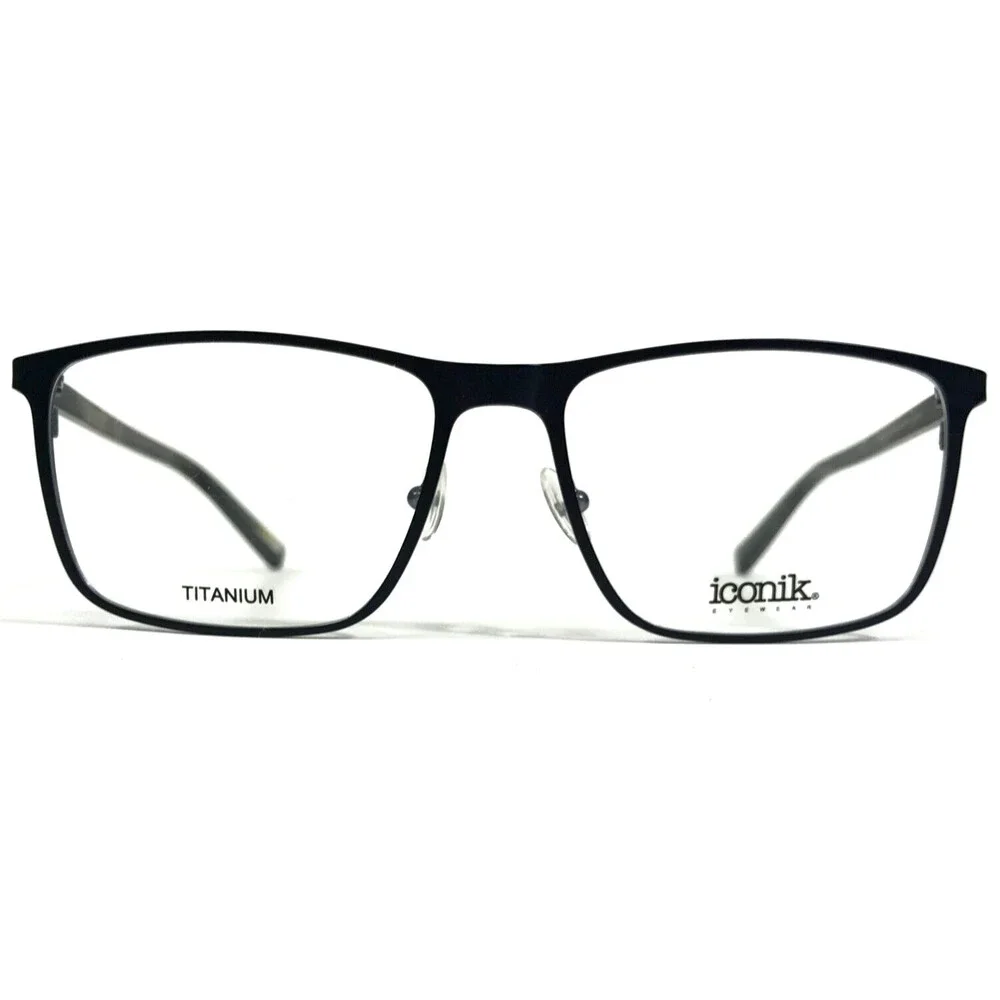 Iconik Eyeglasses Frames Graham C01 Blue Square Full Rim 56-17-140